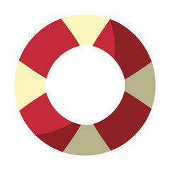 Obraz premium Morskie życie pierścień ikona wektor ilustracja projekt graficzny