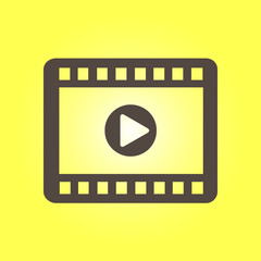 Video icon. Flat design style. Movie premiere. Live video Calendar.
