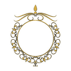 floral frame border decorative design element and fancy ornament