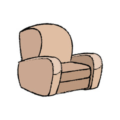 sofa armchair comfort furniture icon