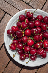 Cherries in the plate