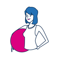 sport woman character people fitness