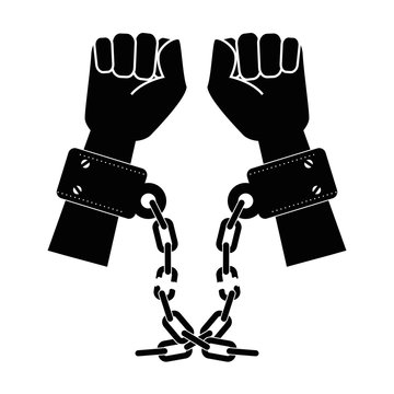 Chain Of Slavery Icon Vector Illustration Graphic Design