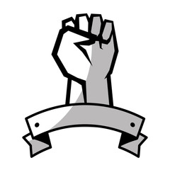 Clenched hand symbol icon vector illustration graphic design © Gstudio