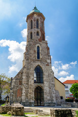 Fototapeta na wymiar Tower of the Church of Mary Magdalene, Hungary
