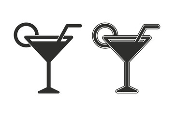Cocktail vector icon.