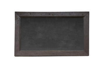 blackboard with wooden frame isolated on white background