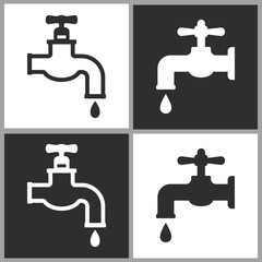 Faucet - vector icon.