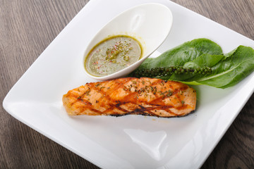 Grilled salmon