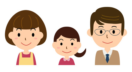 家族（父、母、娘）