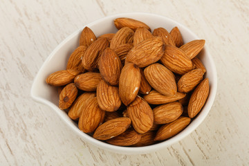 Almond in the bowl
