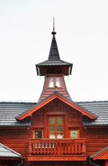Fragment of building in Stary Smokovec. Slovakia