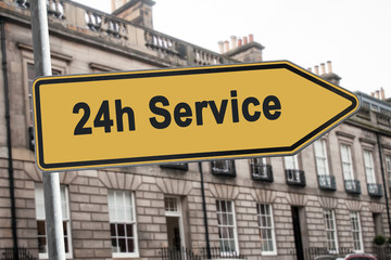 Schild 238 - 24h Service