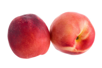 ripe fresh Nectarine fruit isolated on white background
