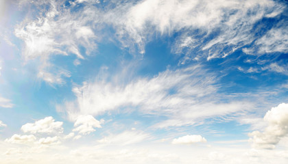 Clouds in sky summer panorama background