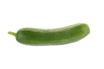 Organic Mini Baby Cucumbers isolated on white background