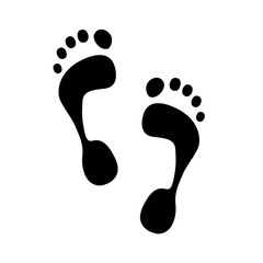 Foot prints. Vector illustration