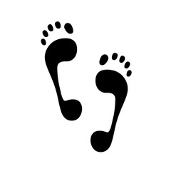 Foot prints. Vector illustration