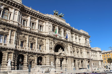 Fototapeta na wymiar Cour de cassation corte di cassazione Roma rome batiment italie
