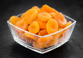 Slate slab with Dried Apricots