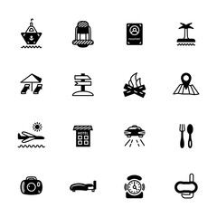 Travel icon set