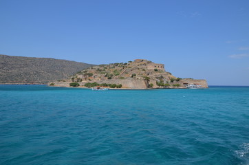 Fototapeta na wymiar Spinalonga, vue de la Mer, Crète