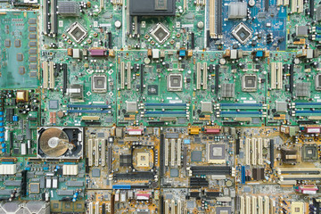 Obraz premium Background of Electronic circuit board