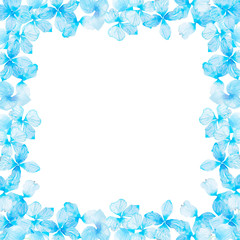 Hydrangeas background for simple text.