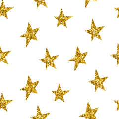 Obraz premium Seamless pattern with gold stars. Vector illustration.