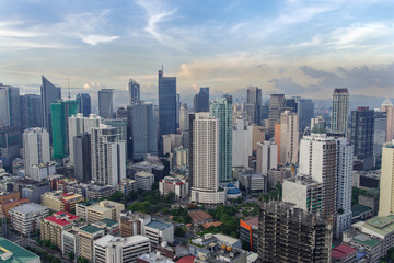 Fototapeta premium makati city skyline view