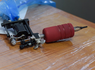 Machine c black paint closeup