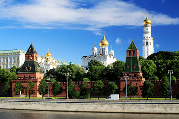 Fototapeta na wymiar Russia, beautiful view of the Moscow Kremlin