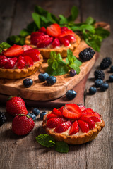 Fresh homemade berrie tarts