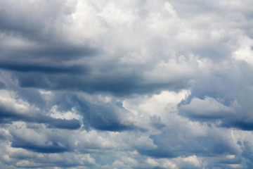 Gray clouds in the sky
