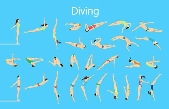 Diving set illustration.