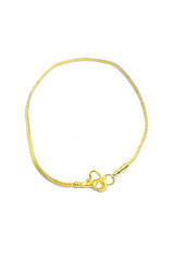 Gold bracelet isolated on white