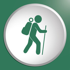 Hiking icon illustration