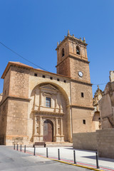 Fototapeta na wymiar Old church in the historic center of Ayora