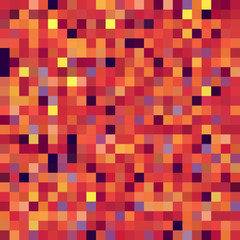 Fototapeta premium Seamless geometric checked pattern. Ideal for printing onto fabric and paper or decoration. Red, orange, brown colors.