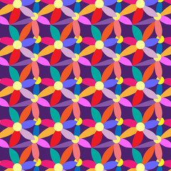 geometric pattern with flowers