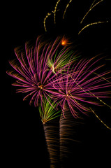 Fireworks at the close of an annual summer festival