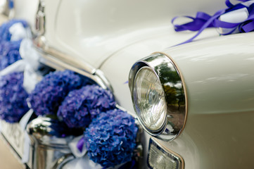 Wedding decoration on wedding car
