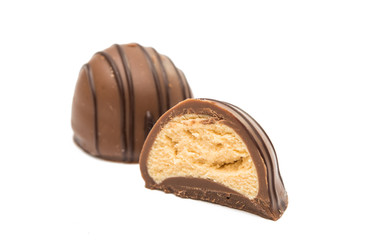 Chocolate candy isolated
