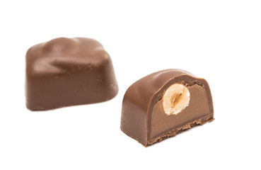 Chocolate candy isolated