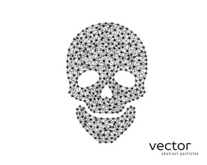 Abstract vector illustration of skull.