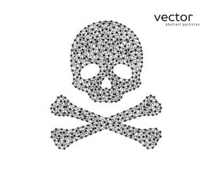 Abstract vector illustration of skull.