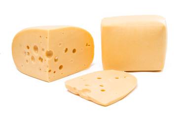 Dutch cheese isolated