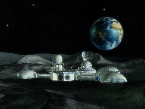 3D Illustration of a Space Station