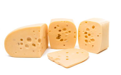 Dutch cheese isolated