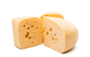 Dutch cheese isolated